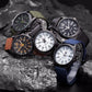 Montre analogique homme à bracelet nylon et cadran 24 heures