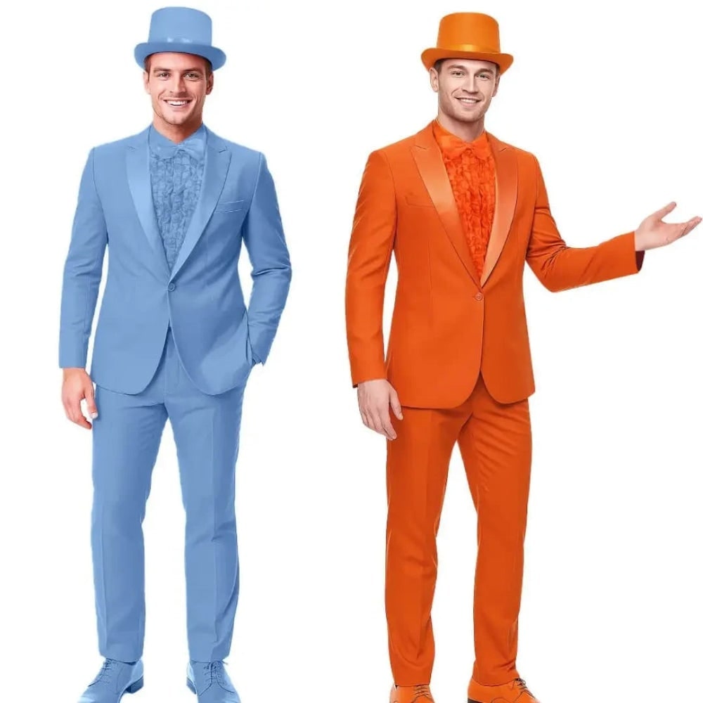 Déguisement homme avec veste, pantalon et haut-de-forme