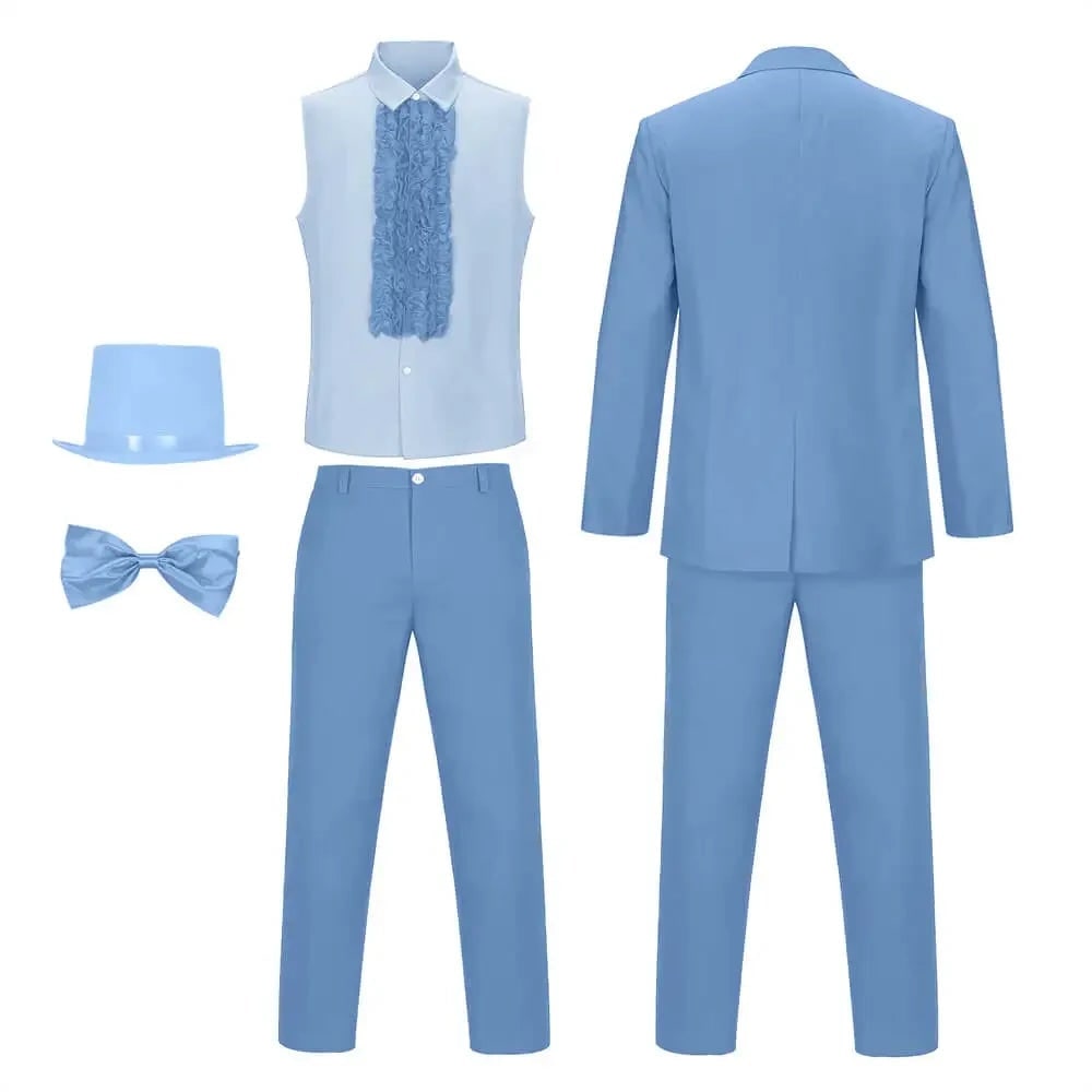 Déguisement homme avec veste, pantalon et haut-de-forme