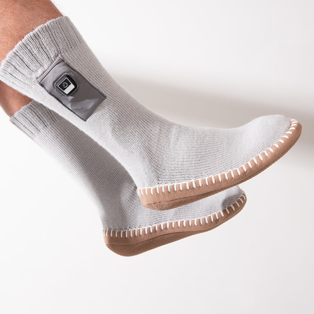 Chaussons-chaussettes chauffants rechargeables antidérapants