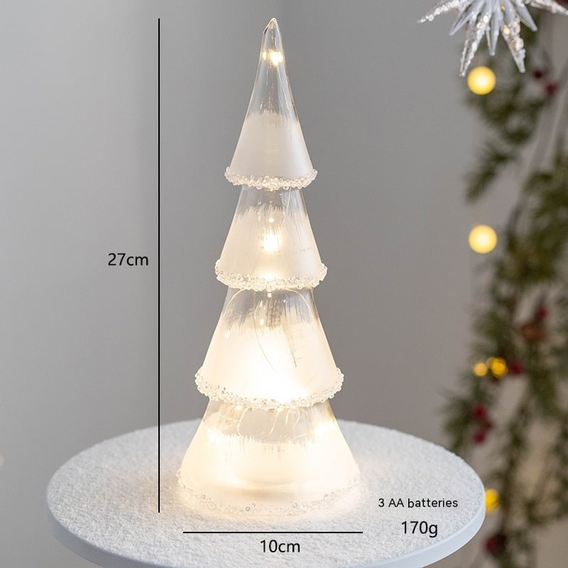 Sapin décoratif de table lumineux avec étoile