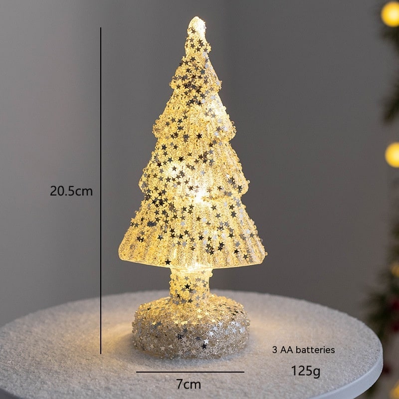 Sapin décoratif de table lumineux avec étoile