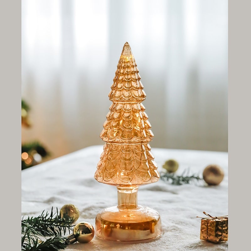 Sapin décoratif de table lumineux avec étoile