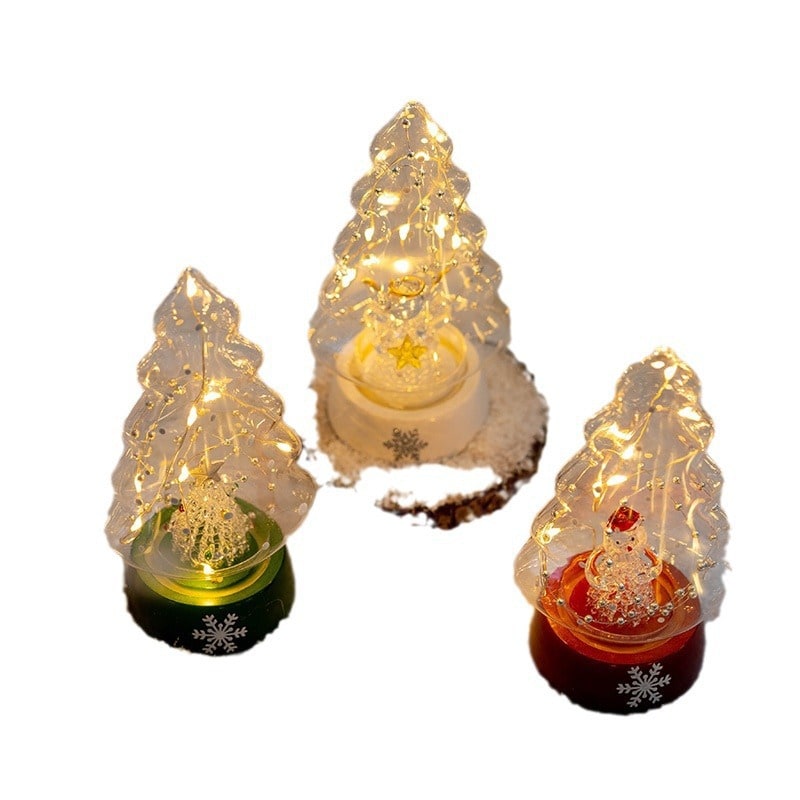 Sapin décoratif de table lumineux avec étoile