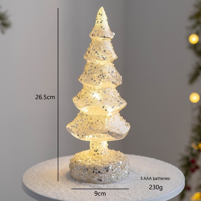 Sapin décoratif de table lumineux avec étoile