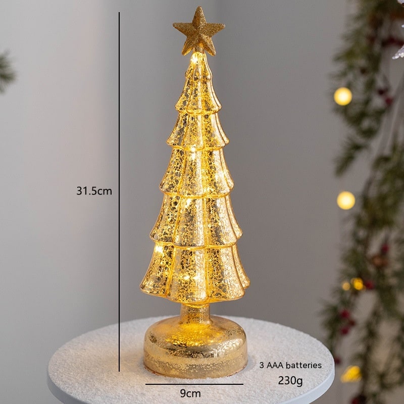 Sapin décoratif de table lumineux avec étoile