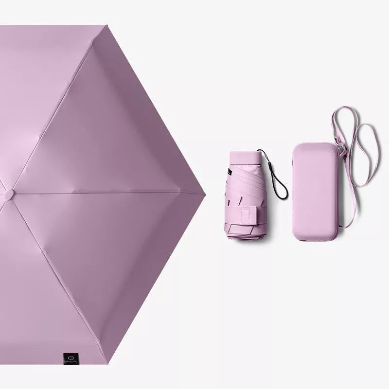 Parapluie compact de voyage – rouge – image 9