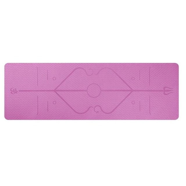 Tapis de yoga en TPE avec repères d'alignement, 6 mm