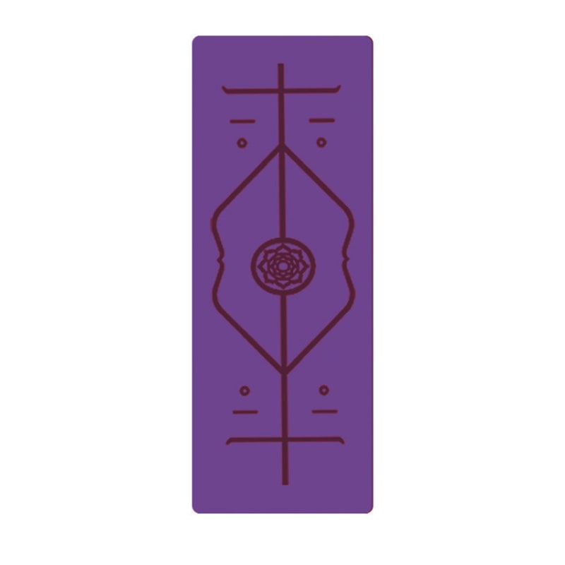 Tapis de yoga en TPE avec repères d'alignement, 6 mm