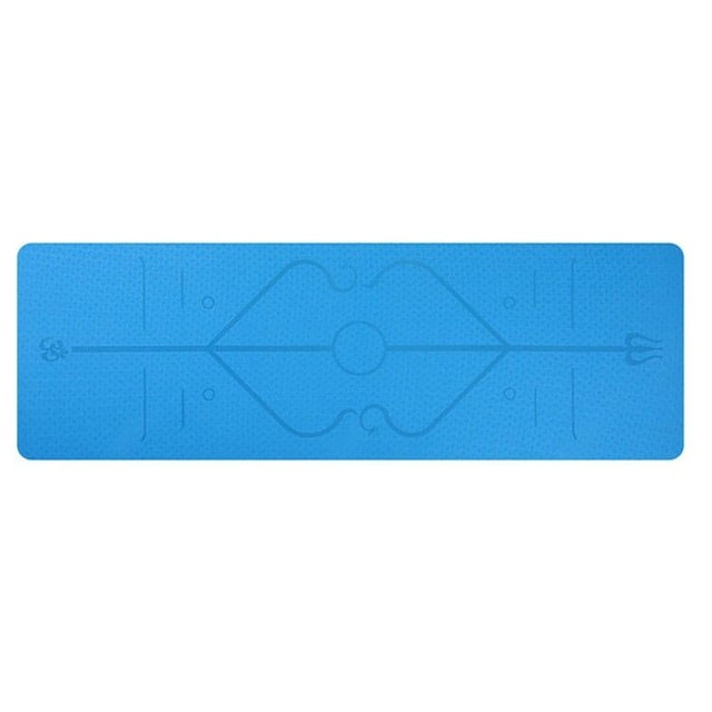Tapis de yoga en TPE avec repères d'alignement, 6 mm