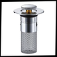 Bonde de lavabo à pression avec filtre, diamètre 34–40 mm