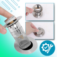 Bonde de lavabo à pression avec filtre, diamètre 34–40 mm