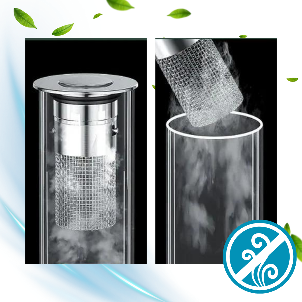 Bonde de lavabo à pression avec filtre, diamètre 34–40 mm