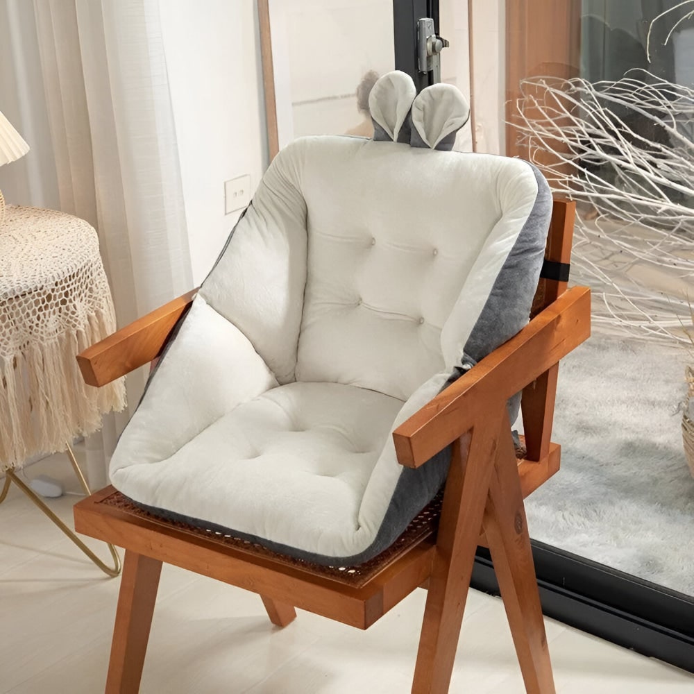 Coussin de chaise avec dossier et oreilles de lapin