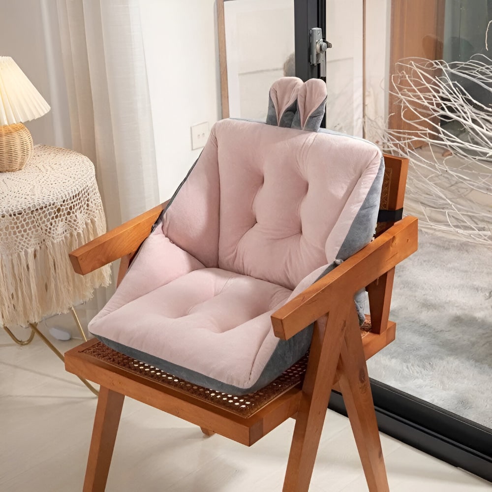 Coussin de chaise avec dossier et oreilles de lapin