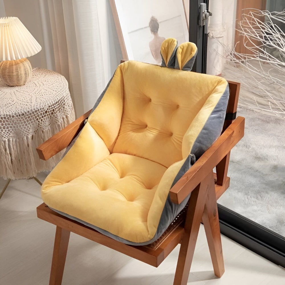 Coussin de chaise avec dossier et oreilles de lapin
