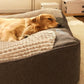 Panier pour chien en peluche gaufrée avec housse lavable