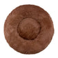 Panier rond pour chien en fausse fourrure à rebord surélevé