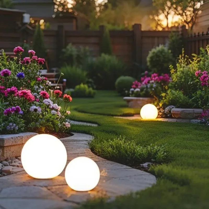 Globe lumineux extérieur portable à lumière chaude
