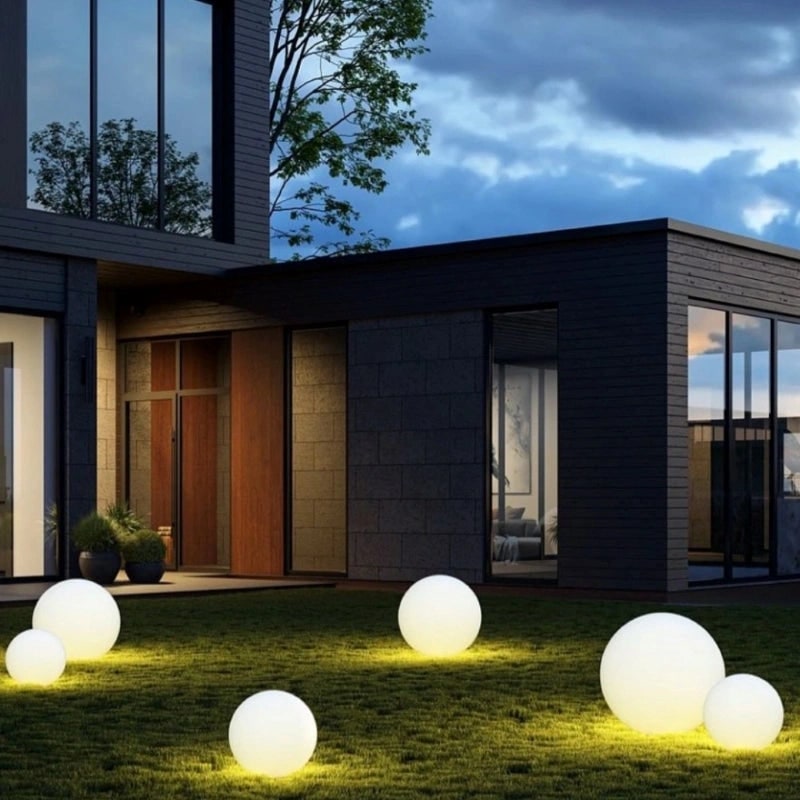 Globe lumineux extérieur portable à lumière chaude