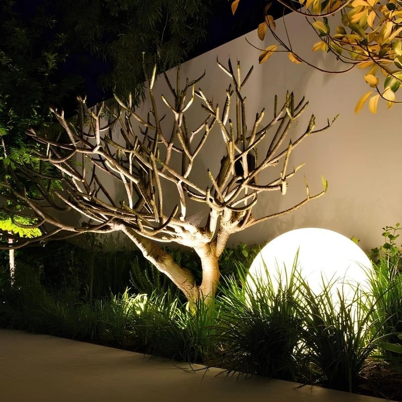 Globe lumineux extérieur portable à lumière chaude