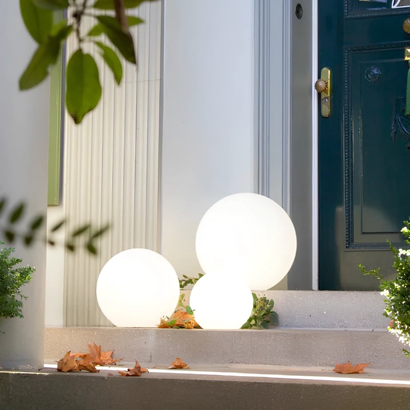 Globe lumineux extérieur portable à lumière chaude