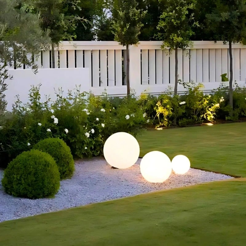 Globe lumineux extérieur portable à lumière chaude