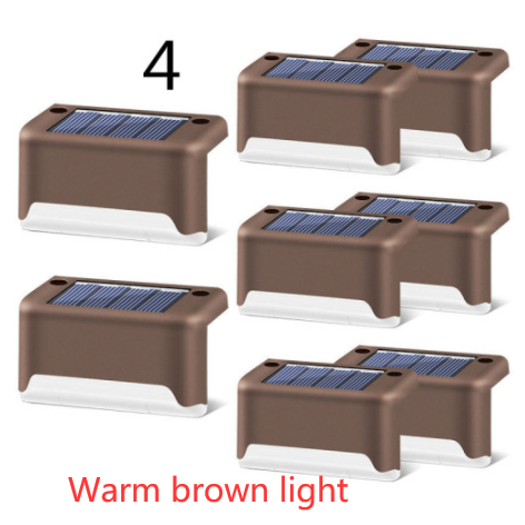 Lampe solaire pour marche et clôture à lumière chaude
