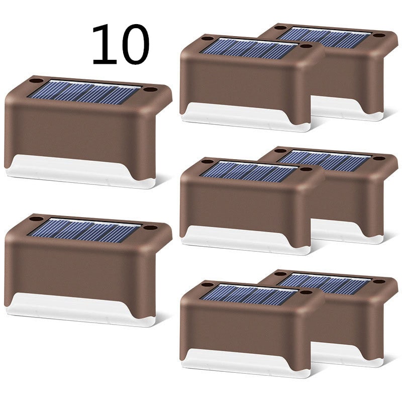 Lampe solaire pour marche et clôture à lumière chaude