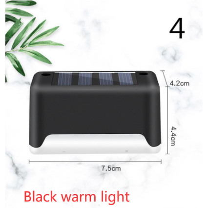 Lampe solaire pour marche et clôture à lumière chaude