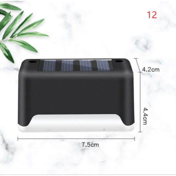 Lampe solaire pour marche et clôture à lumière chaude
