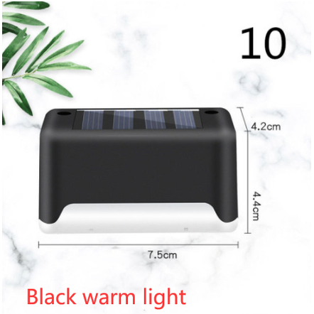 Lampe solaire pour marche et clôture à lumière chaude