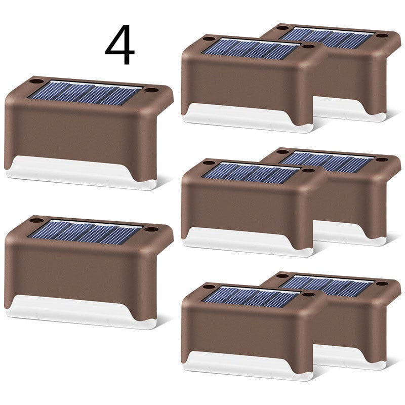 Lampe solaire pour marche et clôture à lumière chaude
