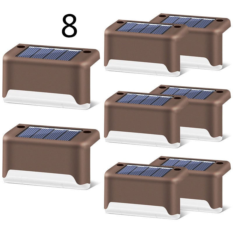 Lampe solaire pour marche et clôture à lumière chaude