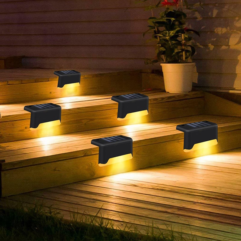 Lampe solaire pour marche et clôture à lumière chaude