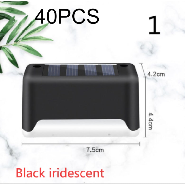 Lampe solaire pour marche et clôture à lumière chaude
