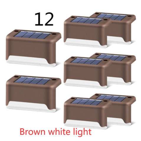 Lampe solaire pour marche et clôture à lumière chaude