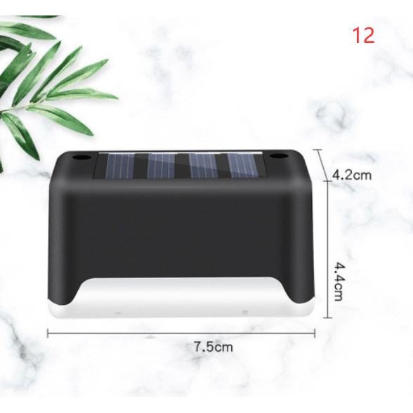 Lampe solaire pour marche et clôture à lumière chaude