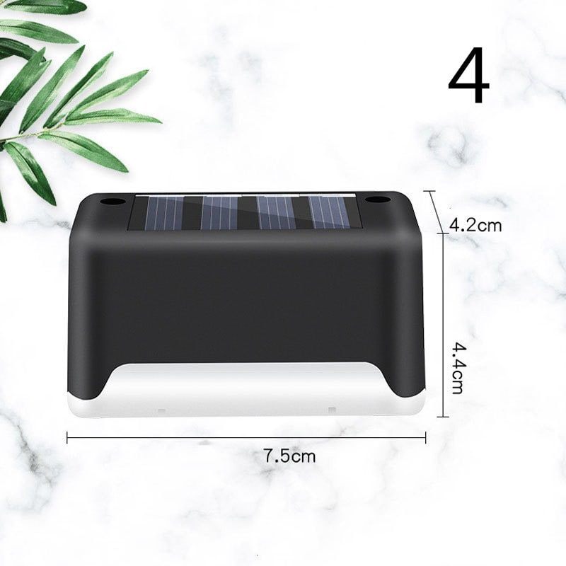 Lampe solaire pour marche et clôture à lumière chaude