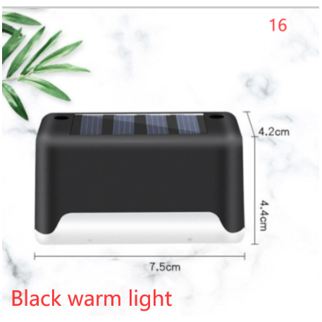 Lampe solaire pour marche et clôture à lumière chaude