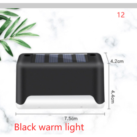 Lampe solaire pour marche et clôture à lumière chaude