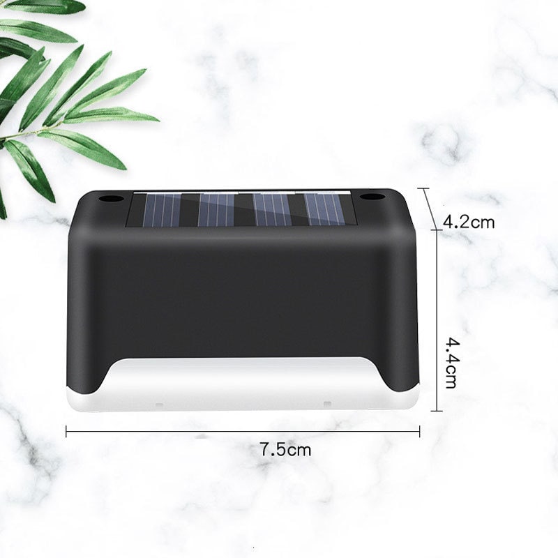 Lampe solaire pour marche et clôture à lumière chaude