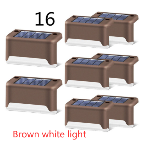 Lampe solaire pour marche et clôture à lumière chaude
