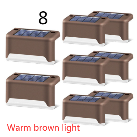Lampe solaire pour marche et clôture à lumière chaude