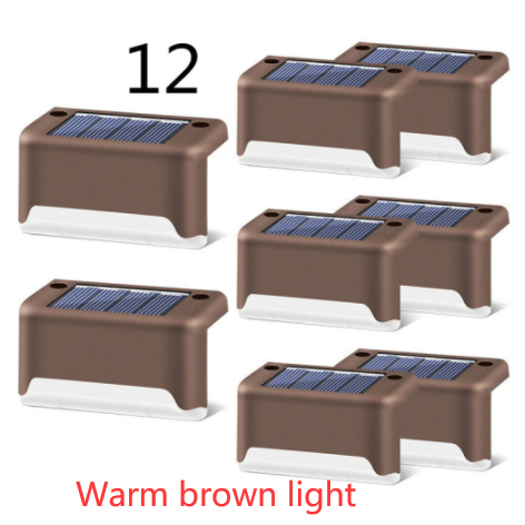 Lampe solaire pour marche et clôture à lumière chaude
