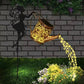 Lampe solaire de jardin en forme d'arrosoir à guirlande lumineuse