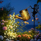 Lampe solaire de jardin en forme d'arrosoir à guirlande lumineuse