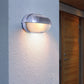 Applique extérieure ovale à diffuseur en verre rainuré