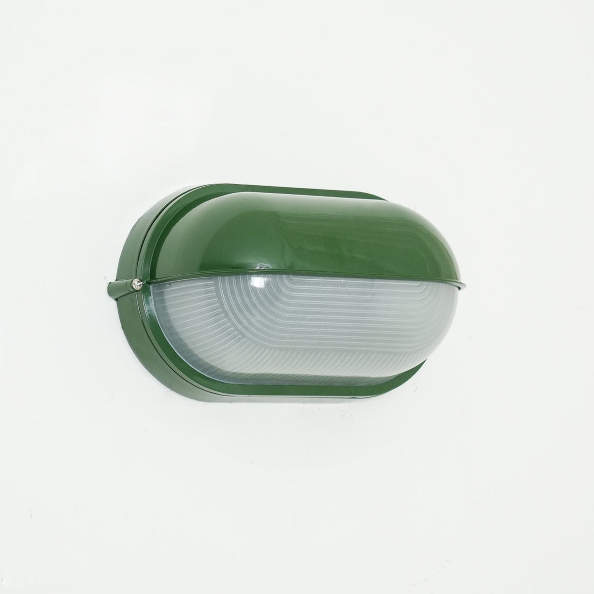 Applique extérieure ovale à diffuseur en verre rainuré