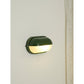 Applique extérieure ovale à diffuseur en verre rainuré